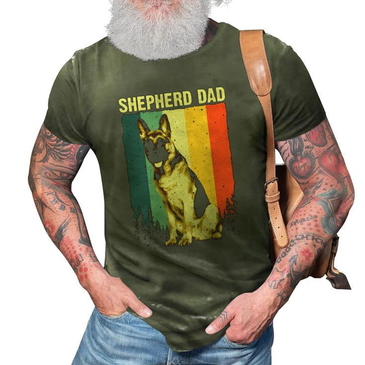 Cute German Shepherd Dad For Men Father Dog Lover Pet Animal 3D Print Casual Tshirt
