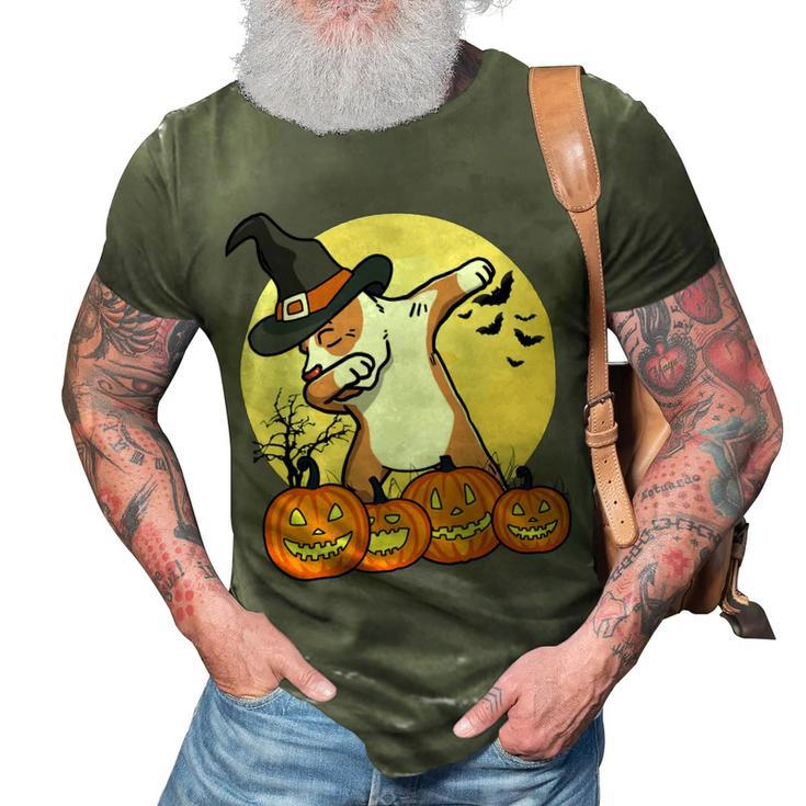 Dabbing Pit Bull Dab Dance Funny Dog Halloween Gift T-Shirt 3D Print Casual Tshirt