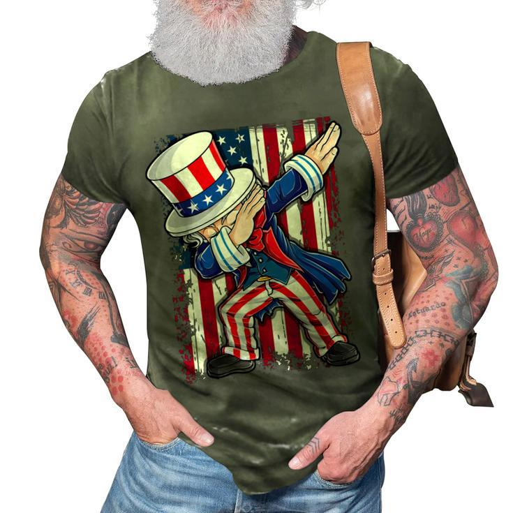 Dabbing Uncle Sam T  4Th Of July Men Kids Boys Gifts  3D Print Casual Tshirt