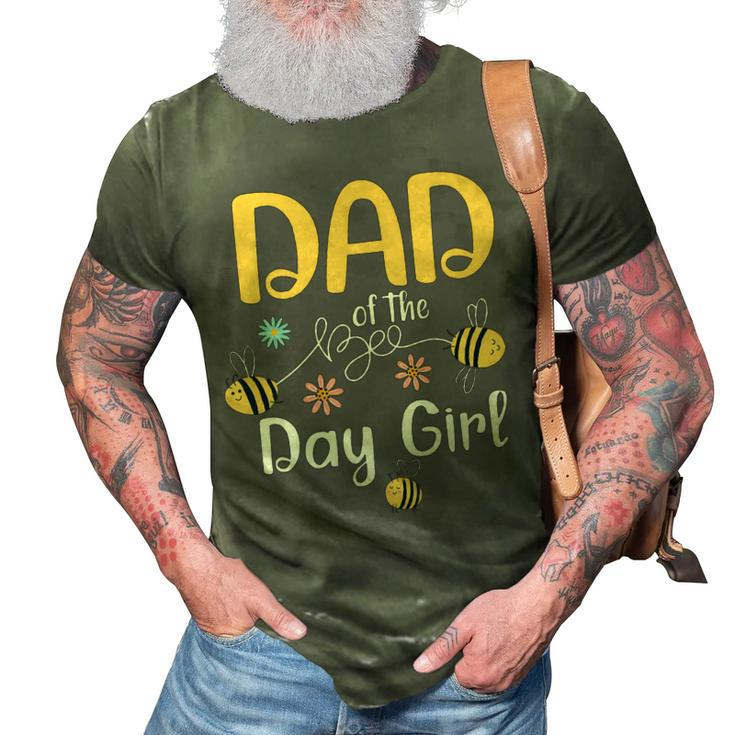 Dad Bee Birthday Party Matching Family First Bee Day   3D Print Casual Tshirt