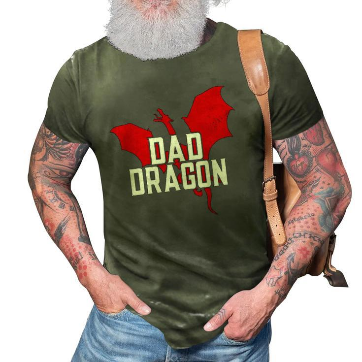 Dad Dragon Lover Fathers Day 3D Print Casual Tshirt