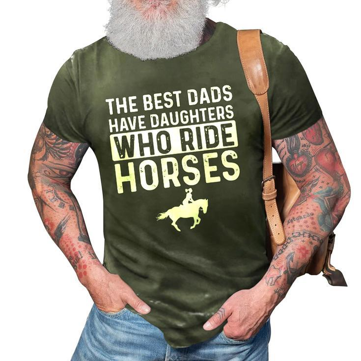 Dad Of Horse Lover Equestrian Horseback Rider 3D Print Casual Tshirt