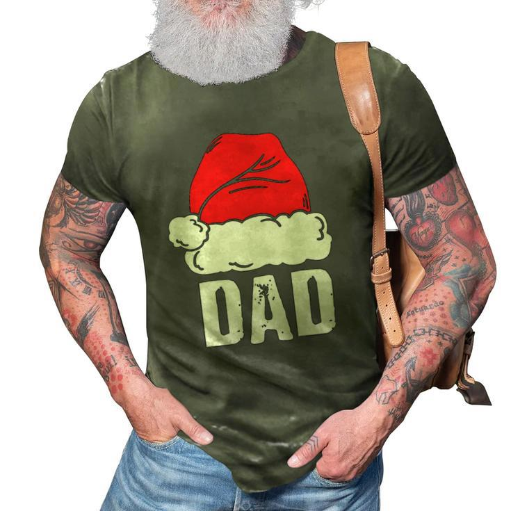 Dad Santa Christmas Family Matching Pajamas Papa Father 3D Print Casual Tshirt