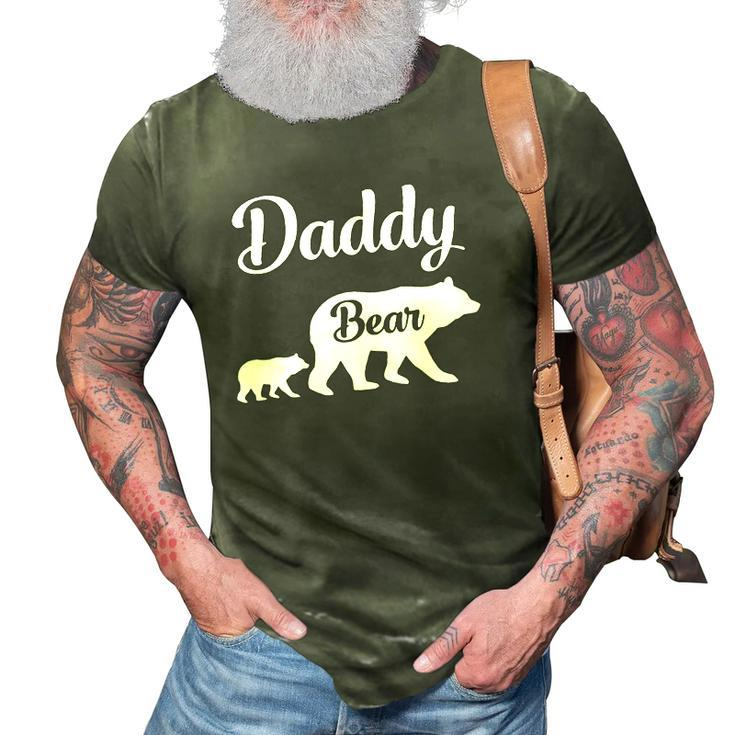 Daddy Bear Fathers Day Funny Gift 3D Print Casual Tshirt