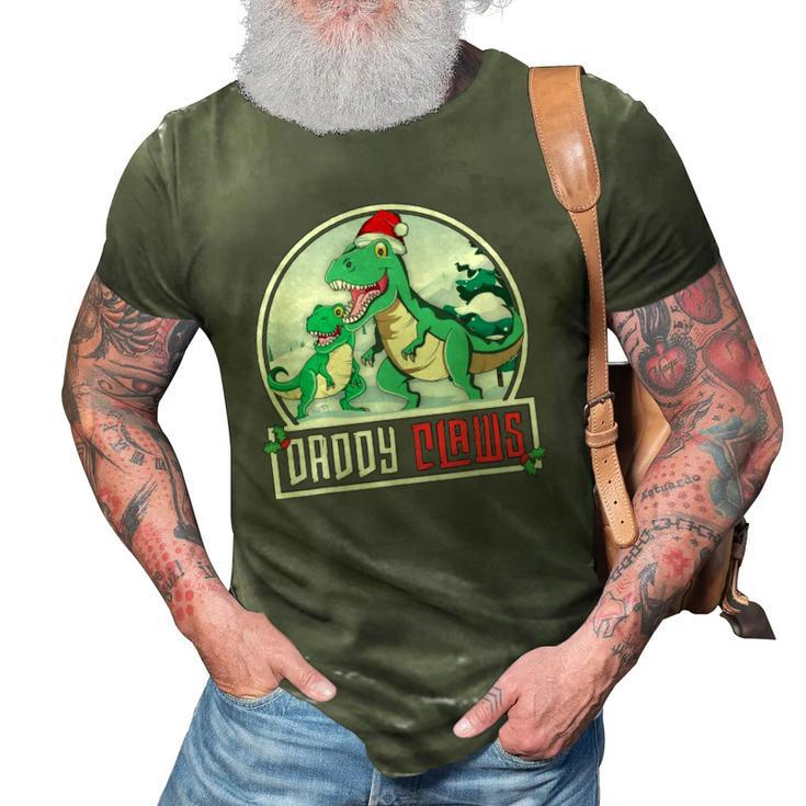 Daddy Claws Dadrex Dinosaur Matching Family Christmas 3D Print Casual Tshirt
