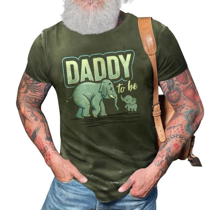 Daddy To Be Elephant Baby Shower Pregnancy Gift Soon To Be 3D Print Casual Tshirt