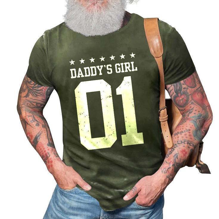 Daddys Girl 01 Family Matching Women Daughter Fathers Day  3D Print Casual Tshirt
