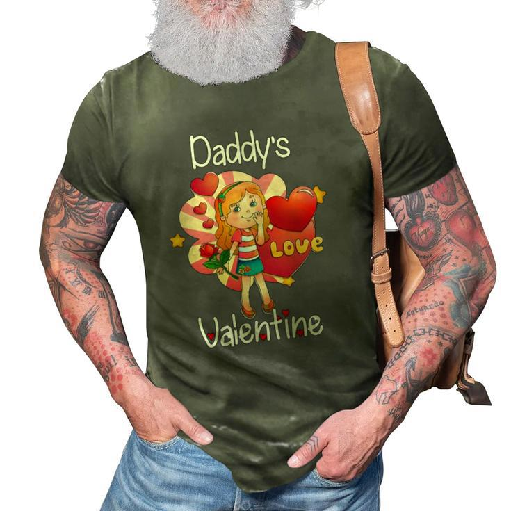 Daddys Valentine Father Daughter Valentines Day Gift 3D Print Casual Tshirt