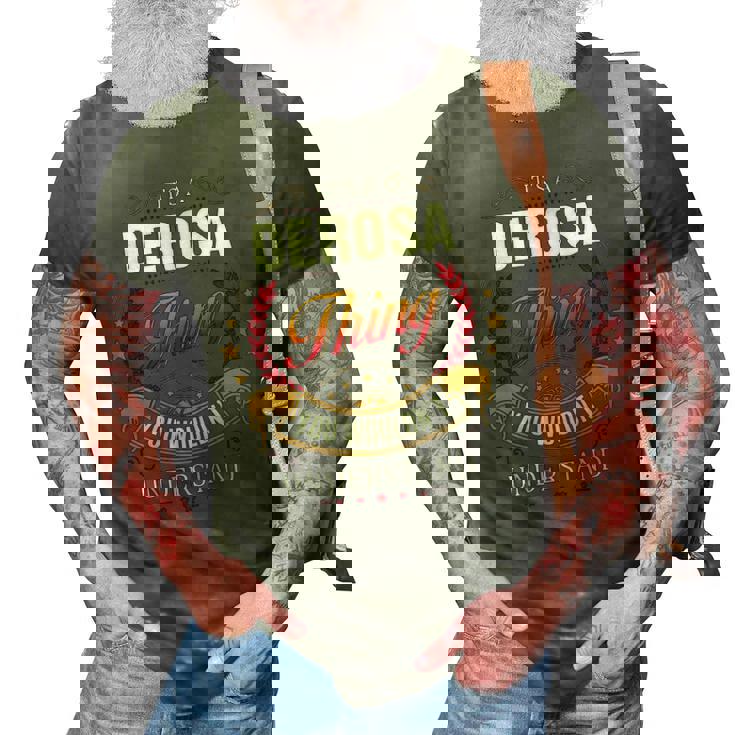 Derosa Shirt Family Crest Derosa T Shirt Derosa Clothing Derosa Tshirt Derosa Tshirt Gifts For The Derosa  3D Print Casual Tshirt