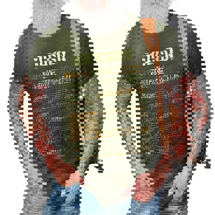 Dickson Name Gift   Dickson Born To Rule 3D Print Casual Tshirt