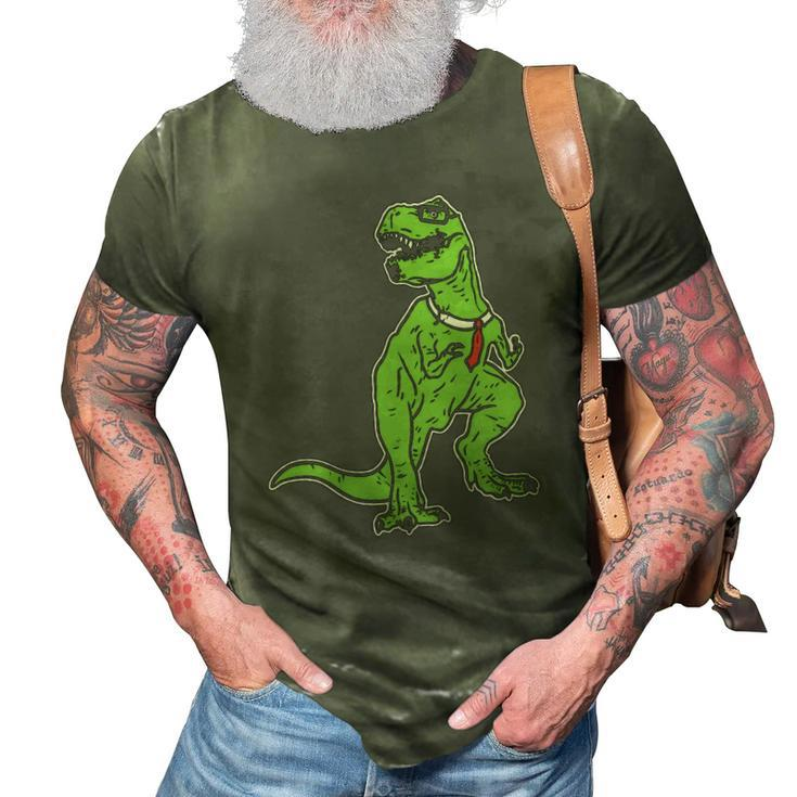 Dinosaur Tyrannosaurus Nerd Geekrex Tie 3D Print Casual Tshirt