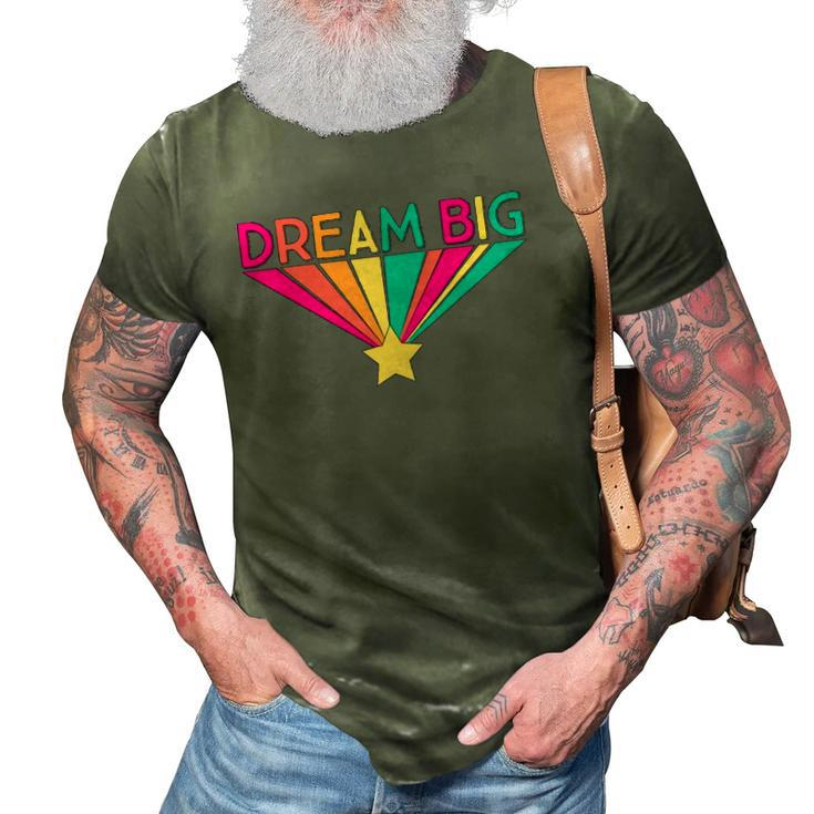 Dream Big Graphic Slogan Rainbow Gift Girls Kids Women 3D Print Casual Tshirt