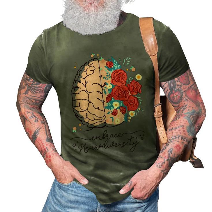 Embrace Neurodiversity Funny V3 3D Print Casual Tshirt