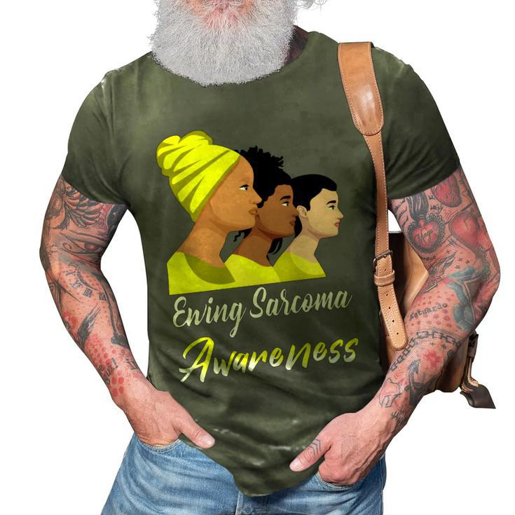 Ewings Sarcoma Awareness  Yellow Women  Ewings Sarcoma  Ewings Sarcoma Awareness 3D Print Casual Tshirt