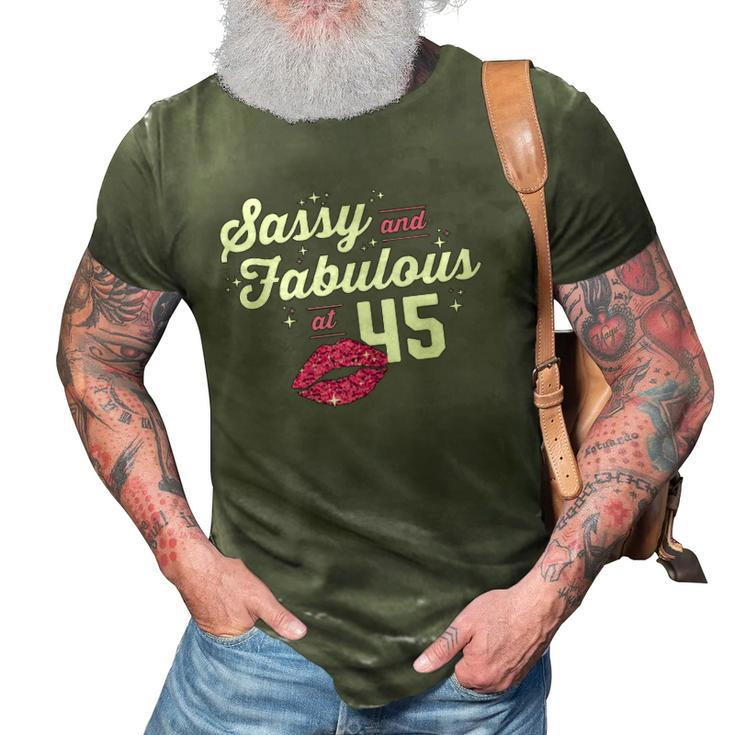 Fabulous At 45 Years Old Gifts 45Th Birthday Chapter 45 Gift 3D Print Casual Tshirt