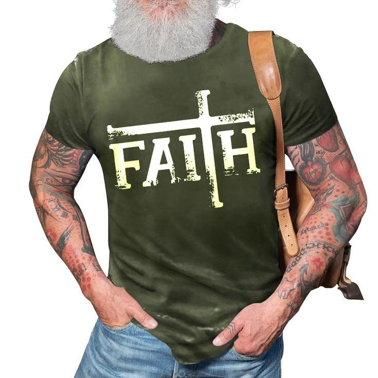 Faith Cross  Christian T  For Men Women Kids  3D Print Casual Tshirt