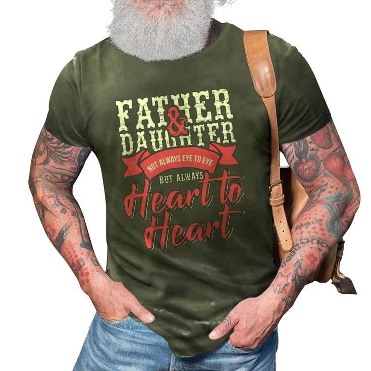 Father And Daughter Heart To Heart 3D Print Casual Tshirt