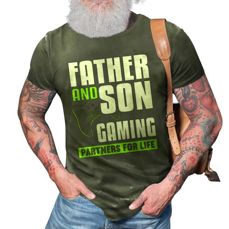 Father And Son Gaming Partners For Life Video Game Matching 3D Print Casual Tshirt