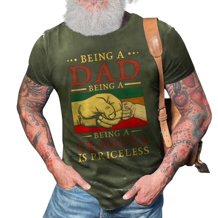 Father Grandpa Being A Dad Is An Honor Being A Grandpa Is Priceless114 Family Dad 3D Print Casual Tshirt