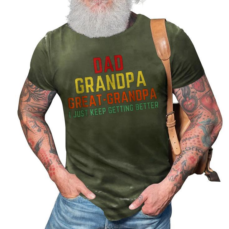 Fathers Day Gift From Grandkids Dad Grandpa Great Grandpa V2 3D Print Casual Tshirt