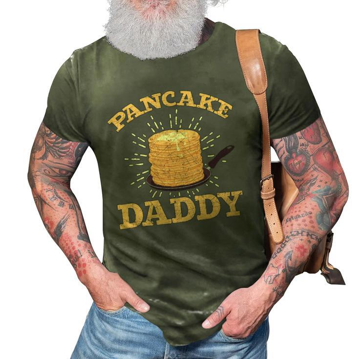 Fathers Day Pancake Daddy Pancake Chef Dad Foodie Pancake 3D Print Casual Tshirt