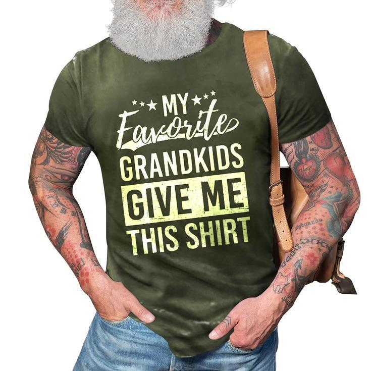 Favorite Grandkids Gave Me This Fathers Day Dad 3D Print Casual Tshirt