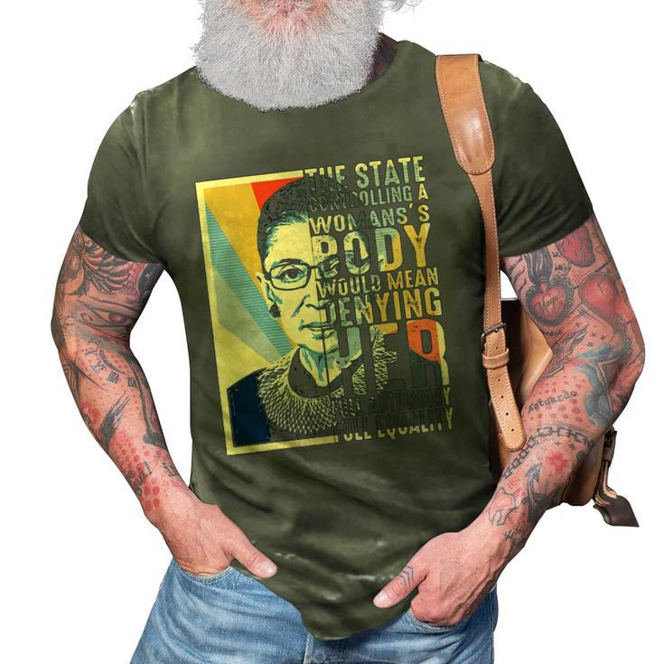 Feminist Ruth Bader Ginsburg Pro Choice My Body My Choice 3D Print Casual Tshirt