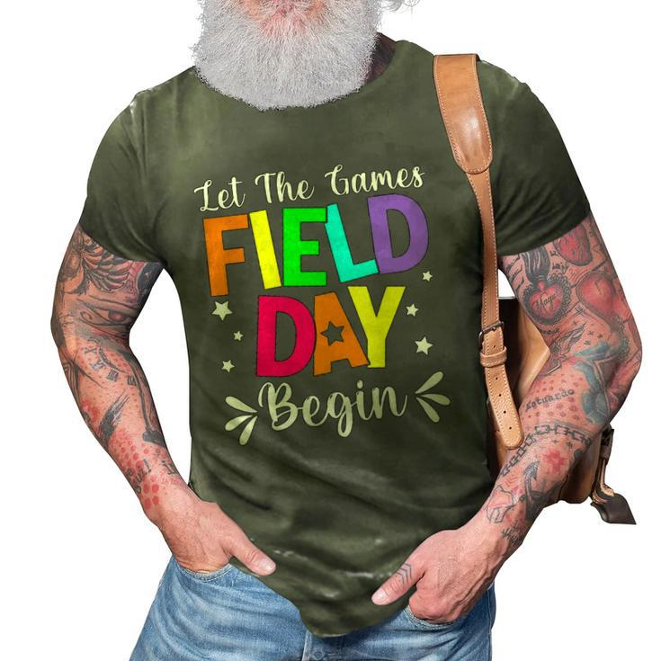 Field Day Let The Games Begin Kids Boys Girls Teacher 3D Print Casual Tshirt