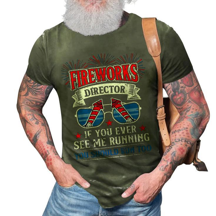 Fireworks Director Funny 4Th Of July Patriotic   3D Print Casual Tshirt