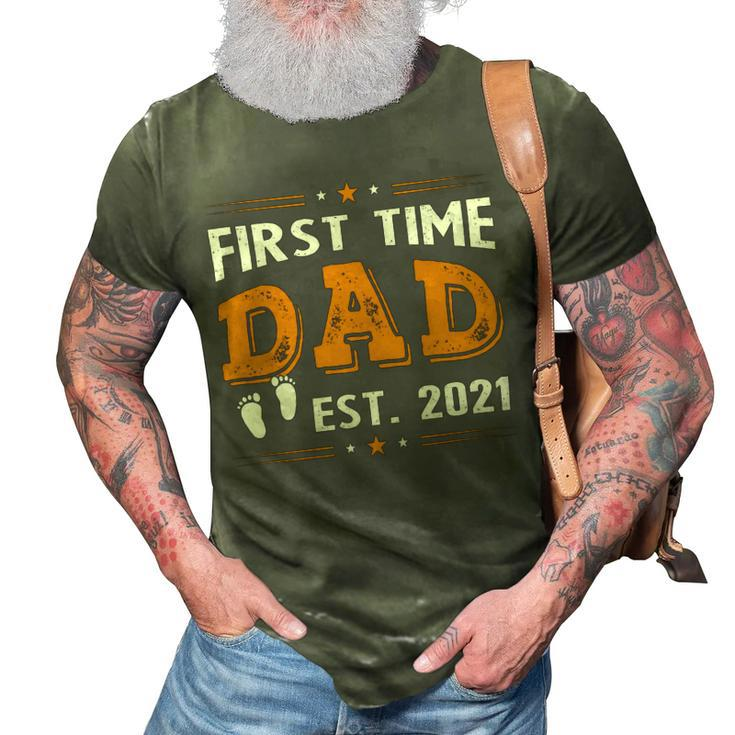 First Time Dad Est 2021 3D Print Casual Tshirt