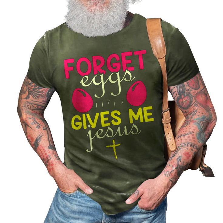 Forger Eggs Gives Me Jesus Funny Easter Day 3D Print Casual Tshirt