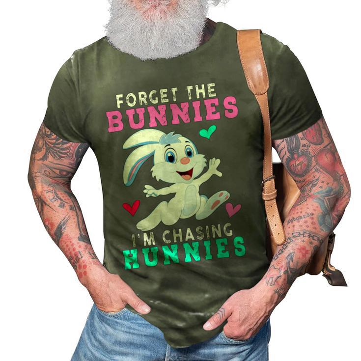 Forget The Bunnies Im Chasing Hunnies Funny  3D Print Casual Tshirt