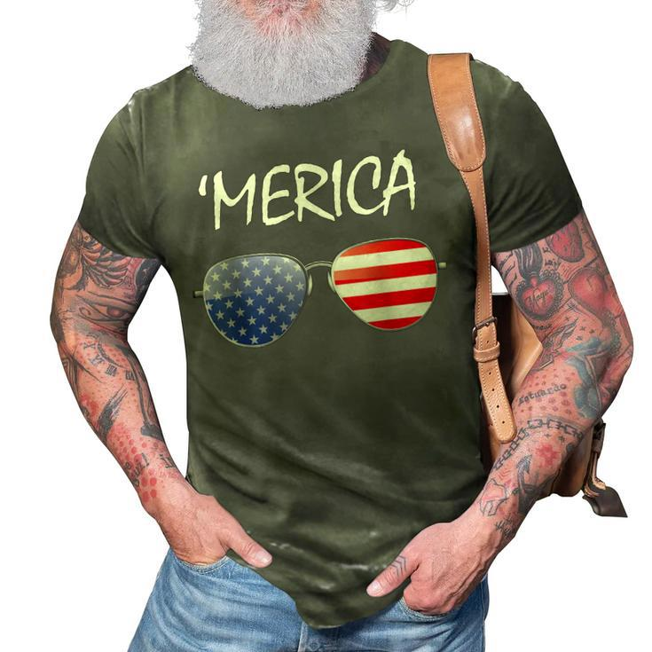 Fourth Of July 4Th July Us America Flag Kids Boys Merica  3D Print Casual Tshirt