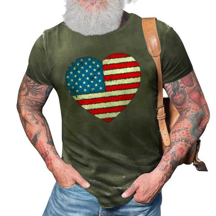 Fourth Of July 4Th July Us America Flag Kids Men Patriotic 3D Print Casual Tshirt