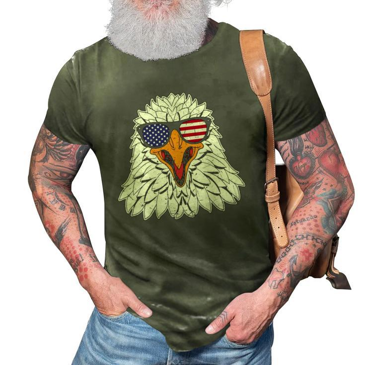 Funny 4Th Of July Eagle Patriotic American Flag Cute Eagle 3D Print Casual Tshirt