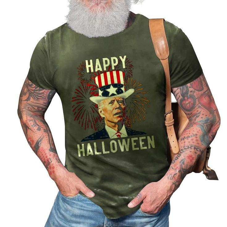 Funny Anti Biden Joe Biden Happy Halloween For Fourth Of July 3D Print Casual Tshirt