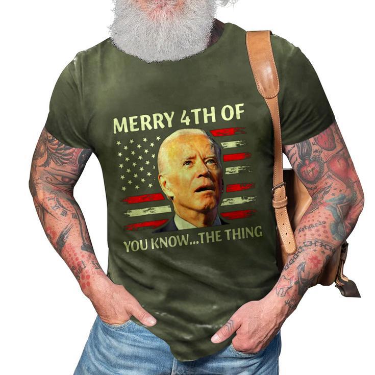 Funny Biden Confused Merry Happy 4Th Of You KnowThe Thing  3D Print Casual Tshirt