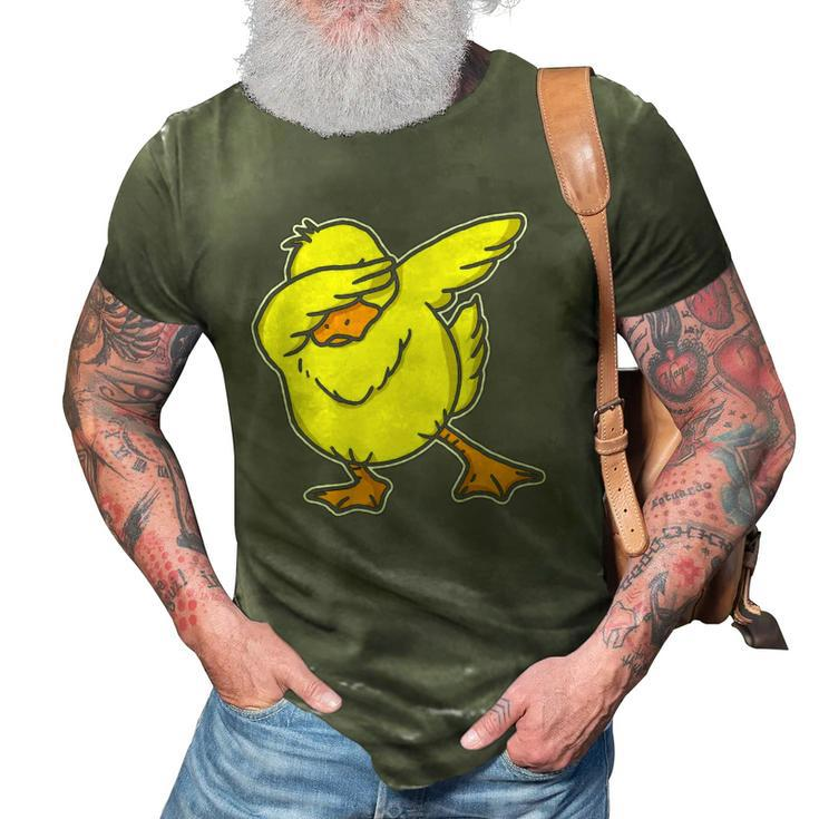 Funny Dabbing Duck Dab Dance Cool Duckling Lover Gift 3D Print Casual Tshirt