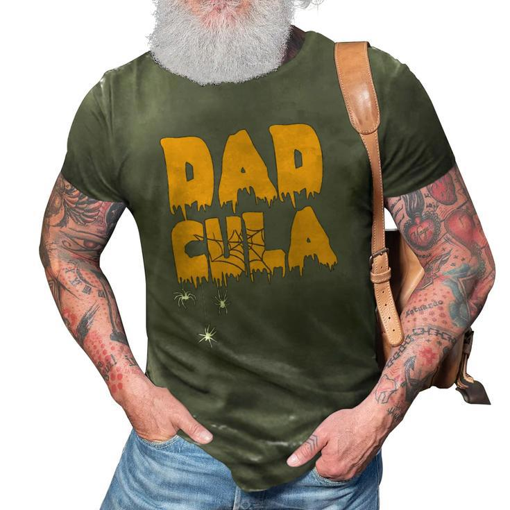 Funny Dadcula Dracula Halloween Dad Costume  3D Print Casual Tshirt