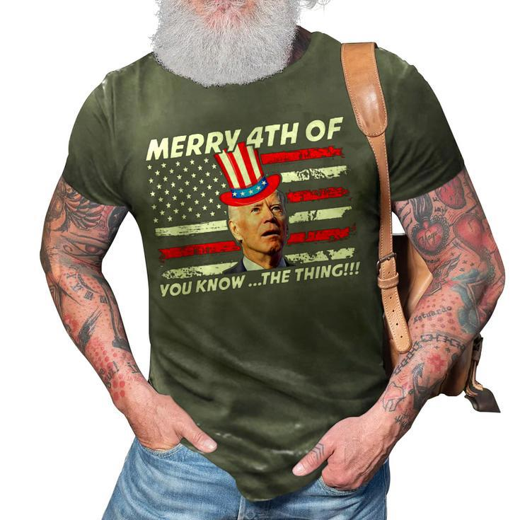 Funny Joe Biden Dazed Merry 4Th Of You Know The Thing  3D Print Casual Tshirt