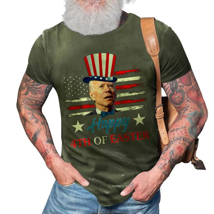 Funny Joe Biden Happy 4Th Of Easter Confused 4Th Of July  3D Print Casual Tshirt