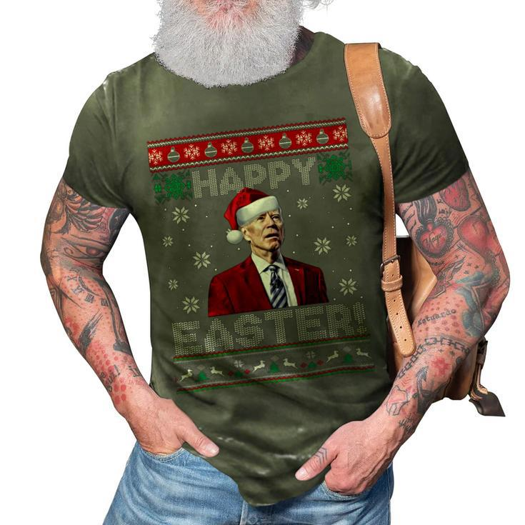 Funny Joe Biden Happy Easter Ugly Christmas 3D Print Casual Tshirt