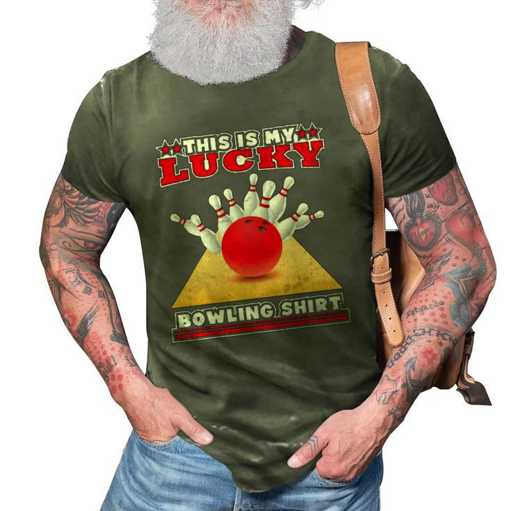 Funny Lucky Bowling Lover Graphic For Women And Men Bowler 3D Print Casual Tshirt