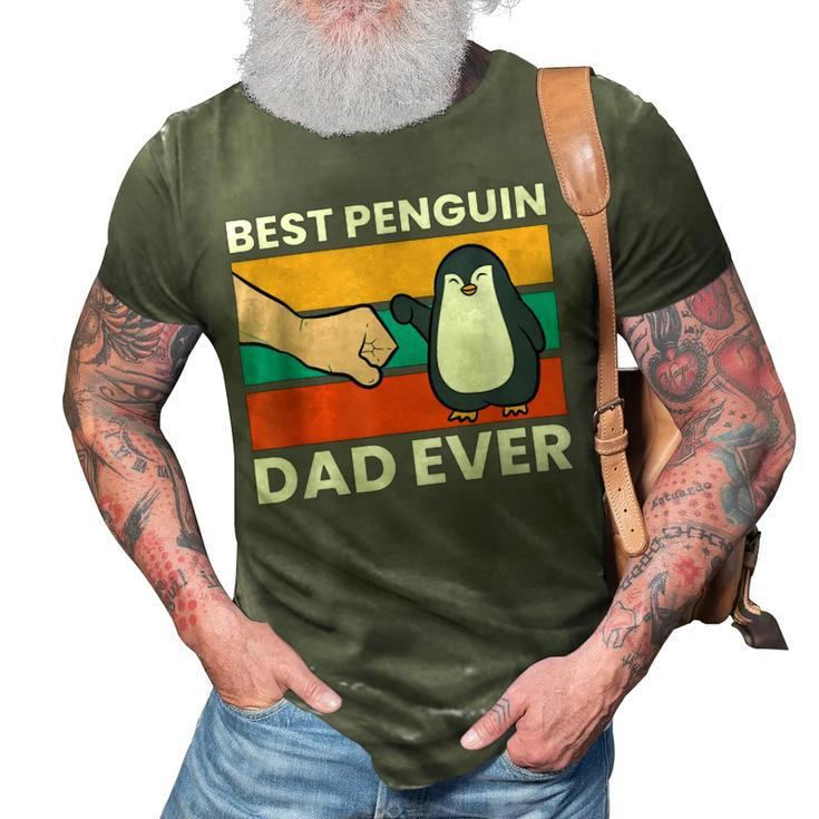 Funny Penguin Best Penguin Dad Ever 3D Print Casual Tshirt