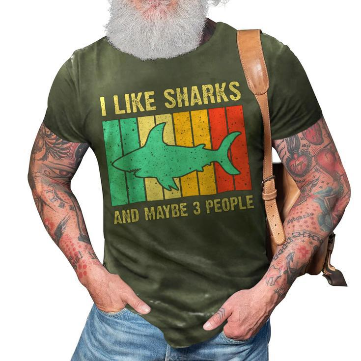 Funny Shark Design For Kids Men Women Animal Shark Stuff  3D Print Casual Tshirt