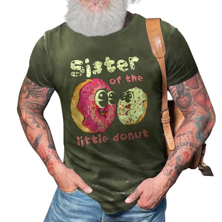 Funny Sister Donut Gift Pregnancy Announcement Women Girls  3D Print Casual Tshirt