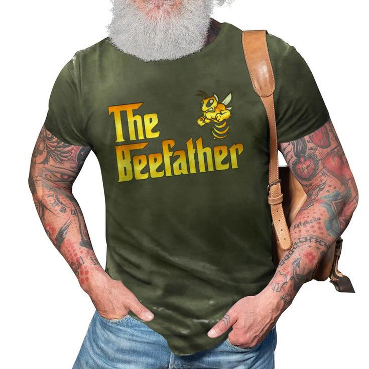 Funny The Beefather Bee Lover Honey Gift For Dad Men 3D Print Casual Tshirt