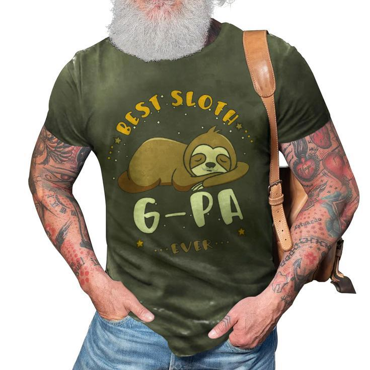 G Pa Grandpa Gift   Best Sloth G Pa Ever 3D Print Casual Tshirt
