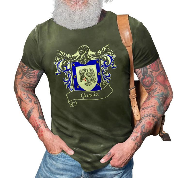 Garcia Coat Of Arms Surname Last Name Family Crest  3D Print Casual Tshirt