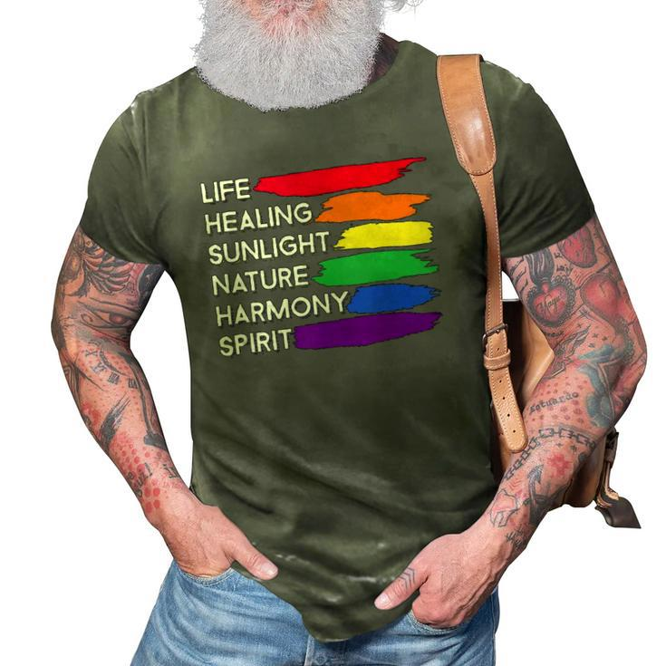 Gay Pride Awareness Flag Meaning  For Gay & Lesbian  3D Print Casual Tshirt